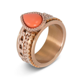 Ring Magic Coral ; roségoudkleurig