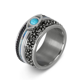 iXXXi ring Lucky Eye ; zilverkleurig