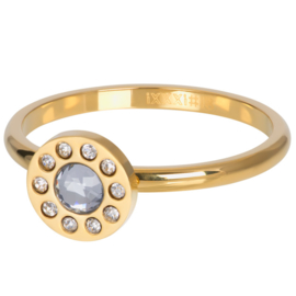 Ring Diamond Circle ; goudkleurig