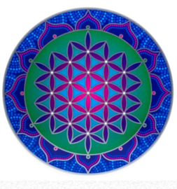 Raamsticker Flower of Life  13,5cm doorsnede