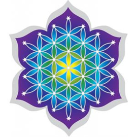 Raamsticker Flower of Life  12cm