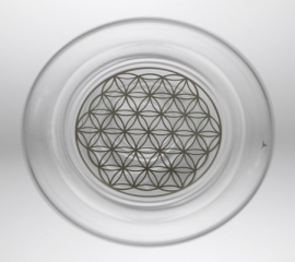 Drinkglas Flower of Life platina 250ml