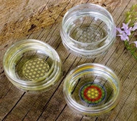 Drinkglas Flower of Life wit 250ml