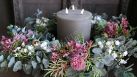 Eucalyptus bloemen krans kunst | 55 cm