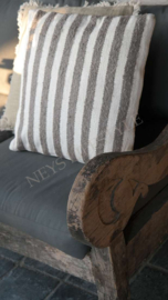 Kussen Stijn stripe | taupe