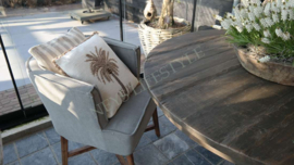 Kussen palmboom | wit