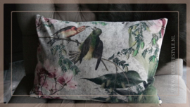 Kussen fluweel 40 x 60 cm | vogels