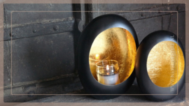 Goldcup egg metal | black gold M