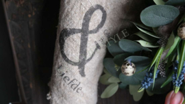 Linnen doek shabby | Geloof, Hoop & Liefde