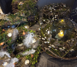 Voorjaarskrans veren excl potjes | 30 cm