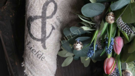 Linnen doek shabby | Geloof, Hoop & Liefde