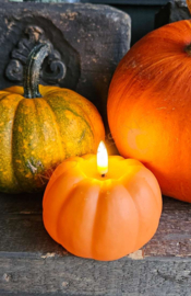 LED pumpkin kaars | 10 cm