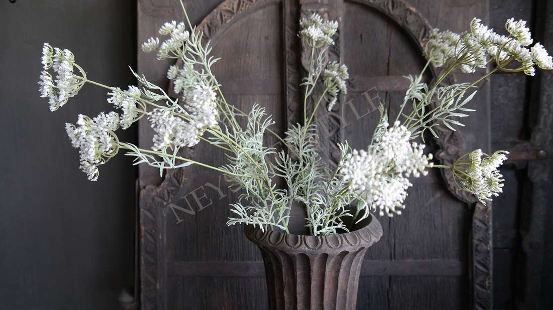 Wildwortel /fluitekruid kunst bloem | wit S