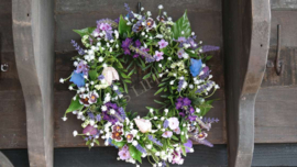 Purple krans zijden | 30-35 cm