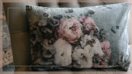 Kussen fluweel 40 x 60 cm | bloemen
