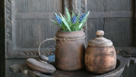 Houten pot Aura deksel | bruin