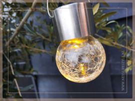 Solar buitenlampje hanger | glas