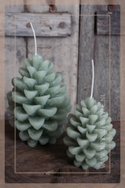 Kaars pine cone | groen S