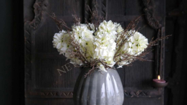 Bosje hyacinthen kunst | wit