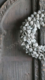 Krans coco fruit |  grey wash | 30 cm