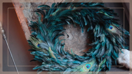 Peacock eye krans | 65 cm