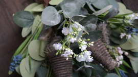 Toef DIY zijden Spring wit gipskruid | 60 cm