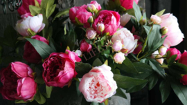Tros rozen zijden | lichtroze 36 cm