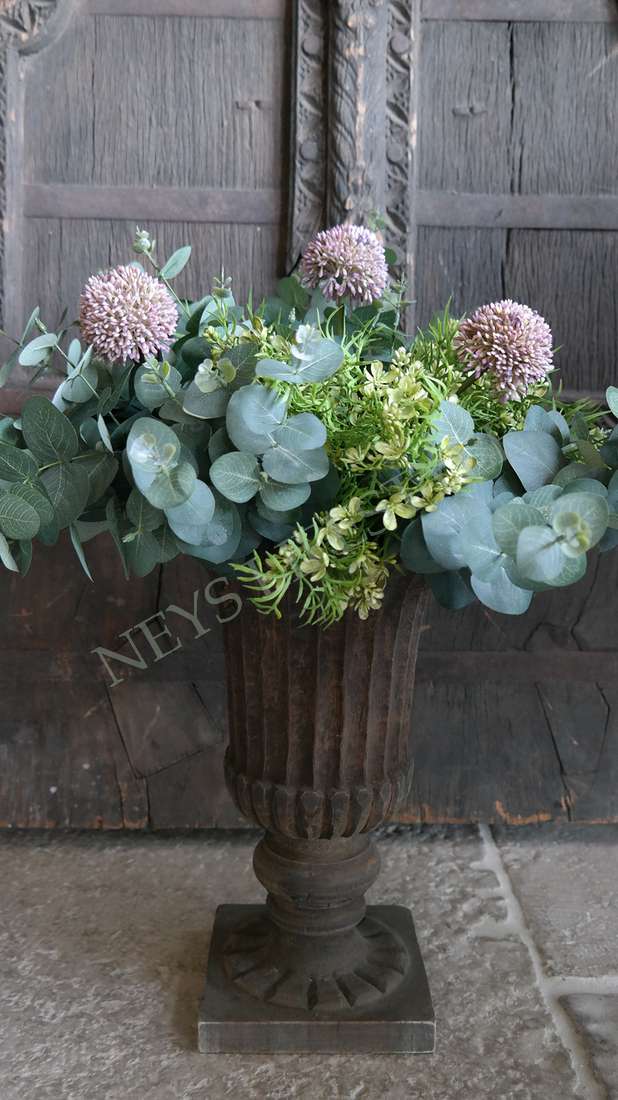 Bosje lime groen met bloem | 33 cm