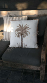 Kussen palmboom | wit