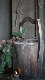 Houten bak Santa | rond