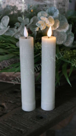 LED dinerkaarsen XL | greige 2 stuks
