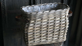Plantenmand rotan hengsel  | S