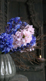 Bosje hyacinthen kunst | donkerblauw