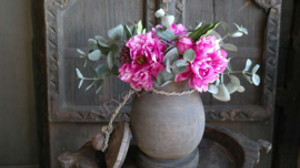 Houten pot Baluster deksel | grijs