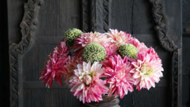 Boeket zijden kant en klaar | Dahlia