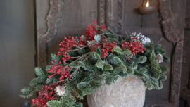 Bessen/ilex tak kunst | rood