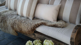 Outdoor basis kussen beige  | 30 x 50 cm