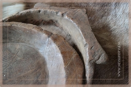 Oude originele houten schaal | oor
