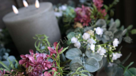 Eucalyptus bloemen krans kunst | 55 cm