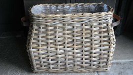 Plantenmand rotan hengsel | L