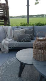 Kussen outdoor | Ella taupe 50 x 50 cm