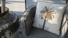Kussen palmboom | wit