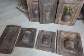 Wandpaneel pot Nepal oud hout | S