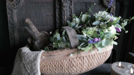 Krans hortensia & lavendel namaak |  45 cm