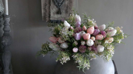 Boeket kant en klaar | Tulpen lila XXL