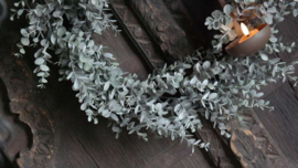 Eucalyptus kunst krans green-grey  | 50 cm