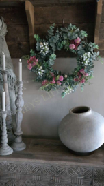 Eucalyptus bloemen krans kunst | 55 cm