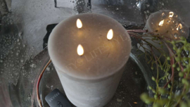 LED stompkaars rustiek grijs |  15 x 22,5 cm
