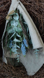 Toef eucalyptus-druifjes  incl doek | namaak