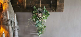 Toef (DIY) zijden Spring wit | 60 cm